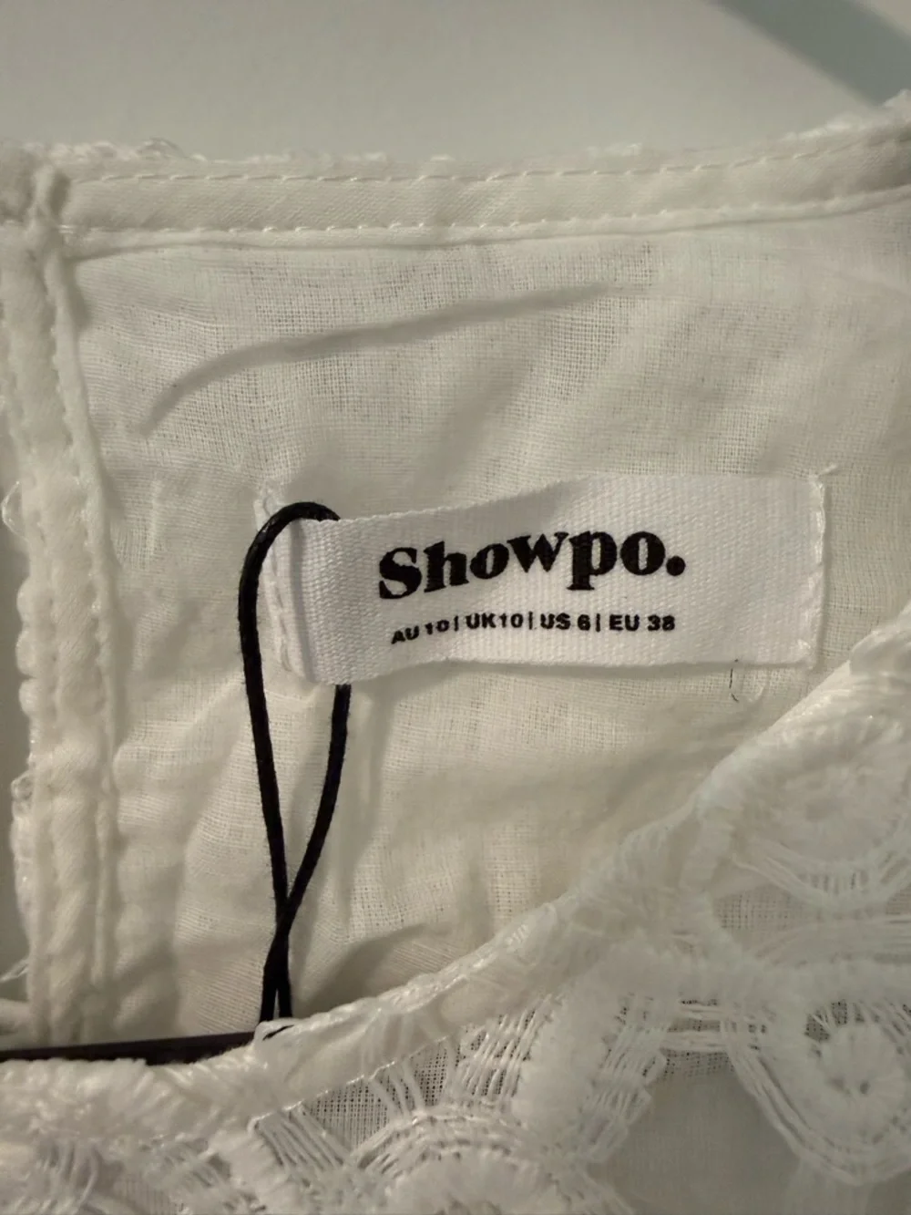 Showpo White Lace High Neck Cut Out Maxi Dress - Picture 3 of 8